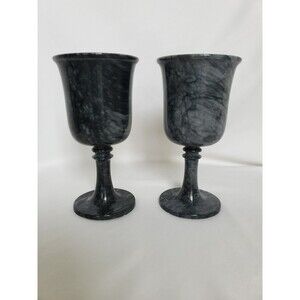 Vintage marble wine goblets